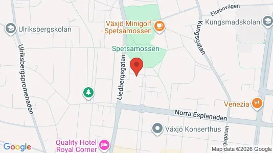 Apartments for rent i Växjö - kort over placeringen