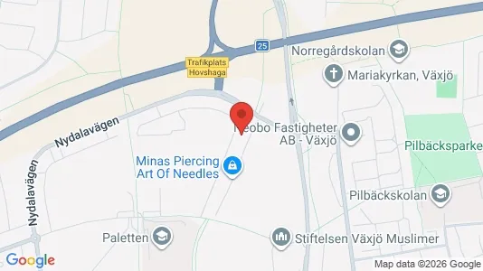 Apartments for rent i Växjö - kort over placeringen