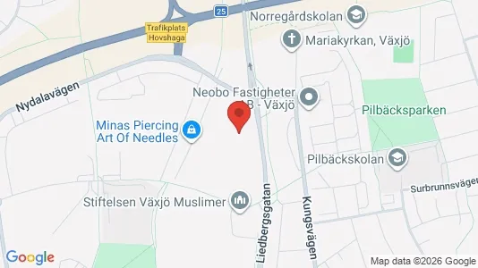 Apartments for rent i Växjö - kort over placeringen