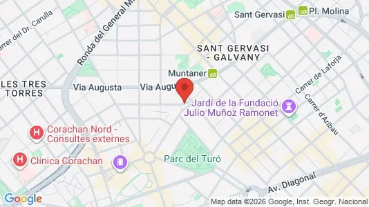 Apartments for rent i Barcelona Sarrià-St. Gervasi - kort over placeringen