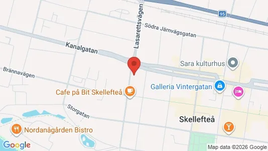 Apartments for rent i Skellefteå - kort over placeringen