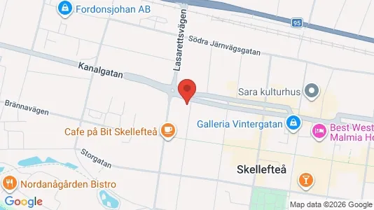 Apartments for rent i Skellefteå - kort over placeringen