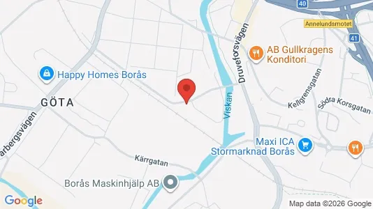 Apartments for rent i Borås - kort over placeringen