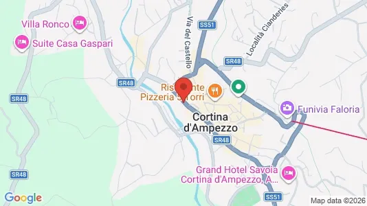 Apartments for rent i Cortina d'Ampezzo - kort over placeringen