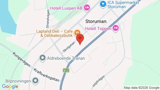 Apartments for rent i Storuman - kort over placeringen