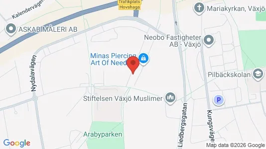 Apartments for rent i Växjö - kort over placeringen