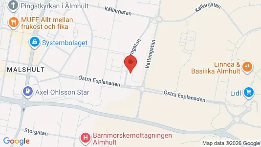 Apartments for rent i Älmhult - kort over placeringen
