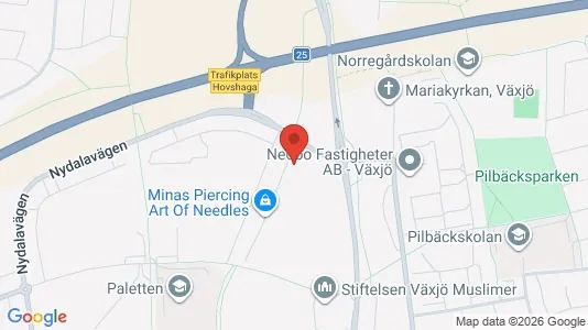 Apartments for rent i Växjö - kort over placeringen