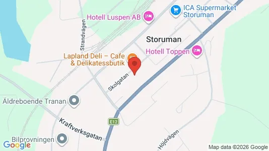 Apartments for rent i Storuman - kort over placeringen