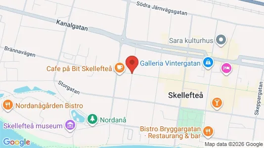 Apartments for rent i Skellefteå - kort over placeringen