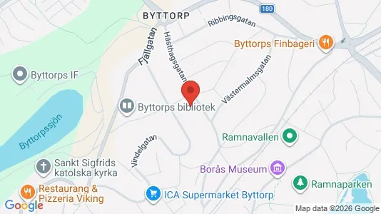 Apartments for rent i Borås - kort over placeringen