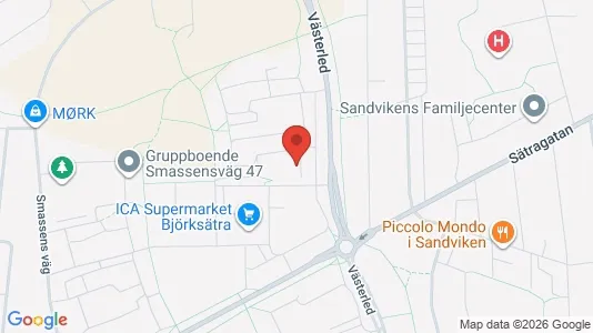 Apartments for rent i Sandviken - kort over placeringen