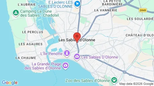 Houses for rent i Les Sables-d'Olonne - kort over placeringen