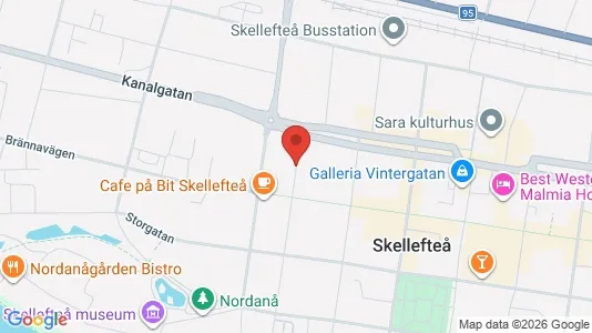 Apartments for rent i Skellefteå - kort over placeringen