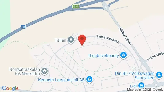 Apartments for rent i Sandviken - kort over placeringen