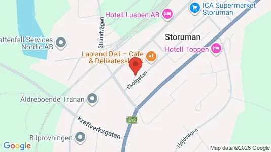 Apartments for rent i Storuman - kort over placeringen