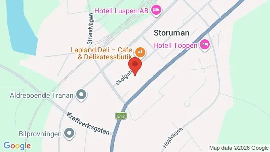 Apartments for rent i Storuman - kort over placeringen