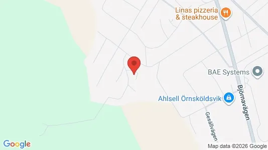 Apartments for rent i Örnsköldsvik - kort over placeringen