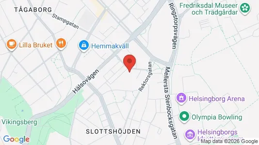 Apartments for rent i Helsingborg - kort over placeringen