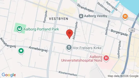 Apartments for rent i Aalborg Center - kort over placeringen