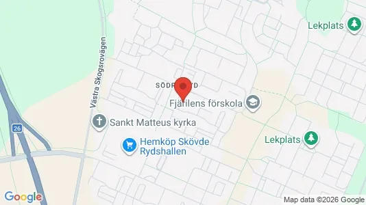 Apartments for rent i Skövde - kort over placeringen
