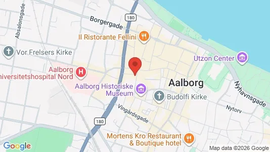 Apartments for rent i Aalborg Center - kort over placeringen