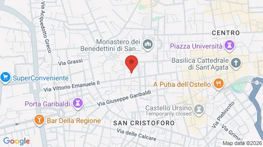 Apartments for rent i Catania - kort over placeringen
