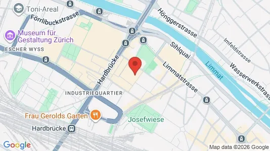 Apartments for rent i Zürich Distrikt 5 - Industriequartier - kort over placeringen