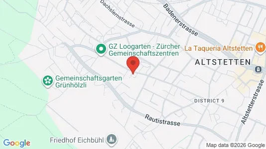 Apartments for rent i Zürich Distrikt 9 - kort over placeringen