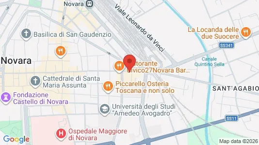 Rooms for rent i Novara - kort over placeringen