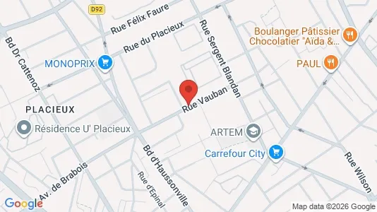 Apartments for rent i Nancy - kort over placeringen