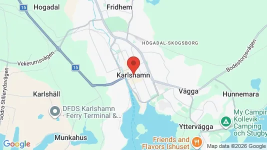 Houses for rent i Karlshamn - kort over placeringen