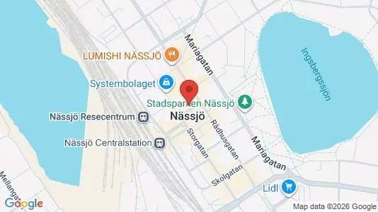 Apartments for rent i Nässjö - kort over placeringen