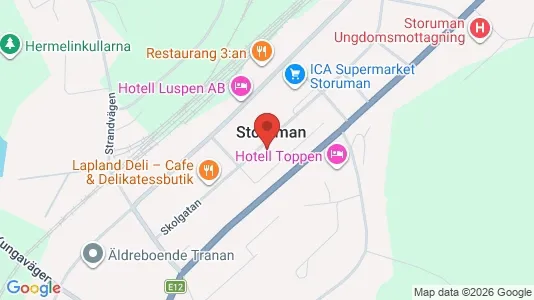 Apartments for rent i Storuman - kort over placeringen