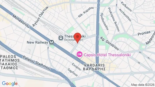 Apartments for rent i Thessaloniki - kort over placeringen