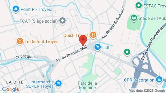 Apartments for rent i Troyes - kort over placeringen