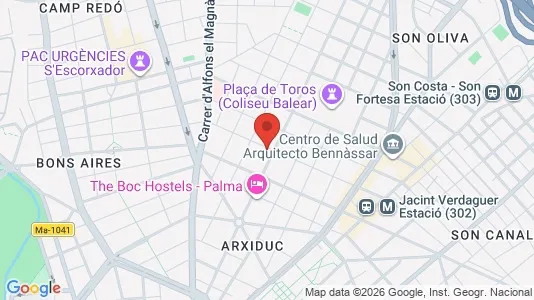Apartments for rent i Palma de Mallorca - kort over placeringen