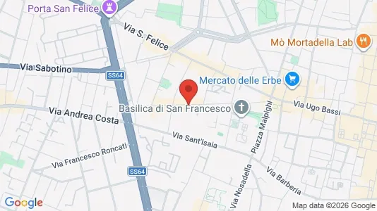 Apartments for rent i Bologna - kort over placeringen