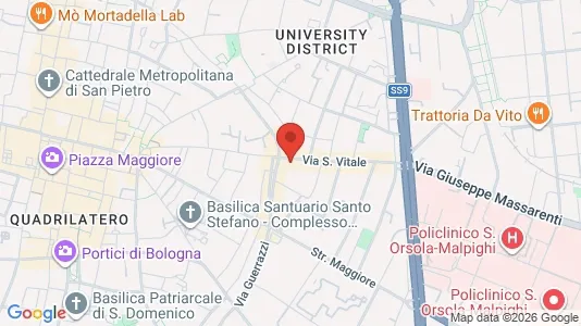 Apartments for rent i Bologna - kort over placeringen