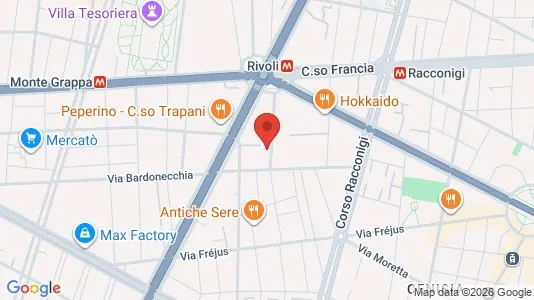 Apartments for rent i Turin - kort over placeringen