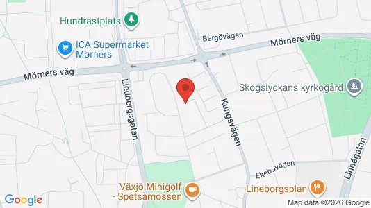 Apartments for rent i Växjö - kort over placeringen