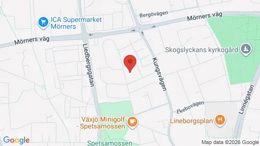 Apartments for rent i Växjö - kort over placeringen