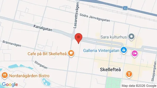 Apartments for rent i Skellefteå - kort over placeringen