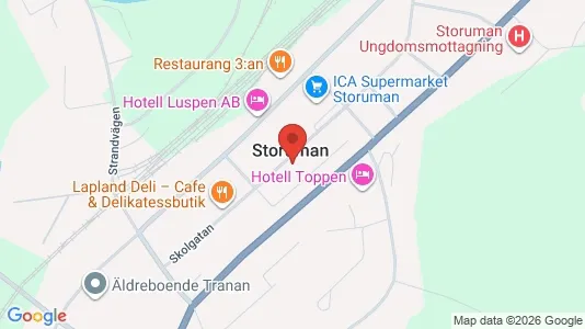 Apartments for rent i Storuman - kort over placeringen