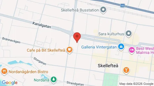 Apartments for rent i Skellefteå - kort over placeringen