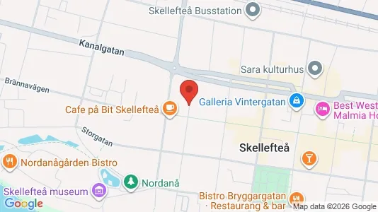 Apartments for rent i Skellefteå - kort over placeringen