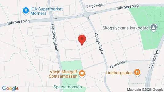 Apartments for rent i Växjö - kort over placeringen