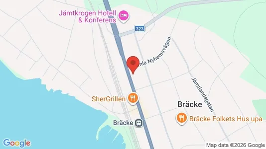Apartments for rent i Bräcke - kort over placeringen