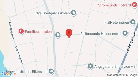 Apartments for rent i Strömsund - kort over placeringen
