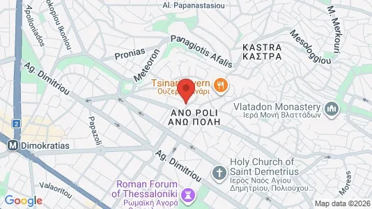 Apartments for rent i Thessaloniki - kort over placeringen